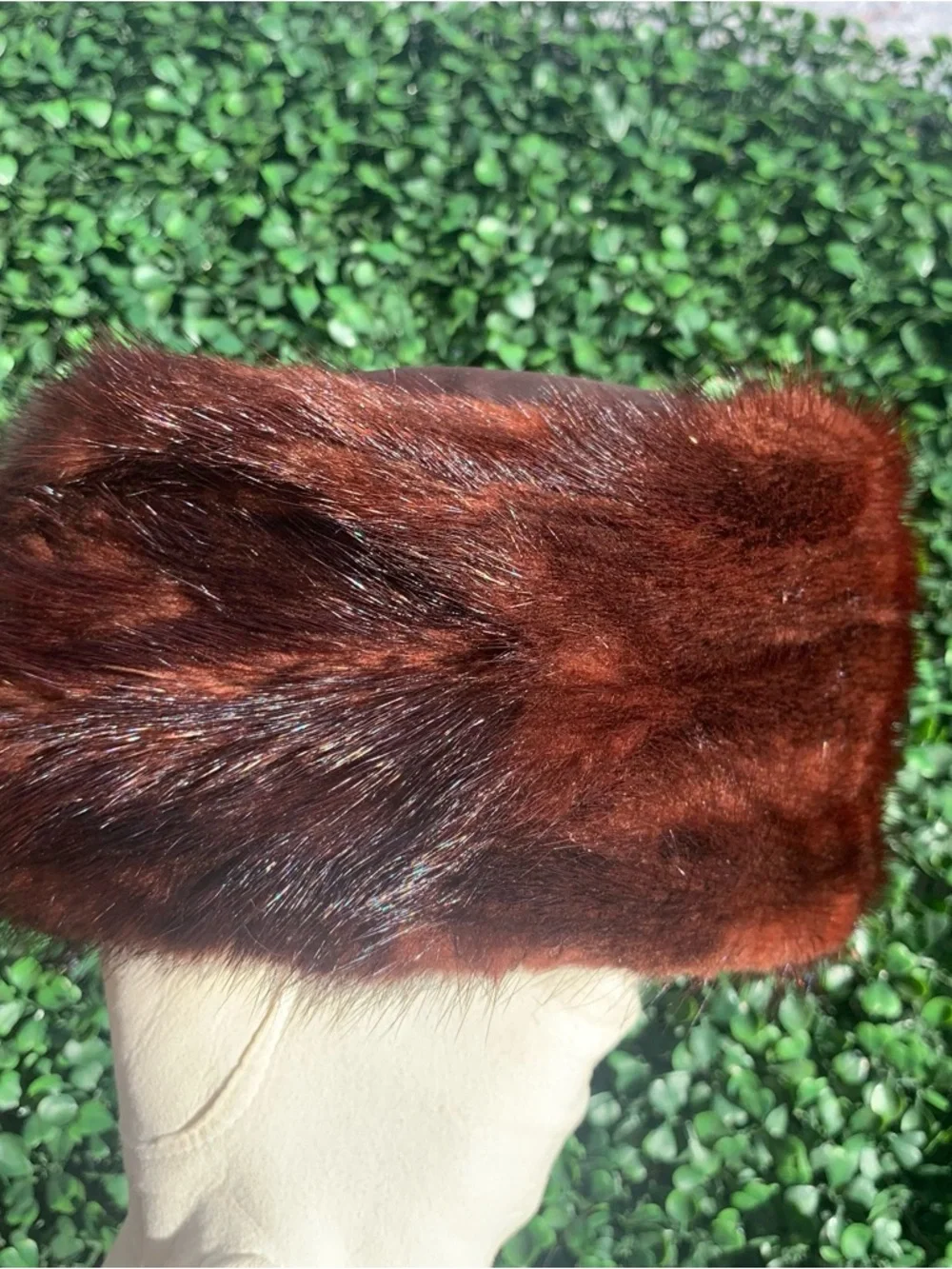 Vintage 50s Styled By Coralie real fur brown hat - Picture 4 of 15